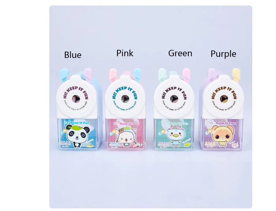 Pet-shaped manual pencil sharpener with cartoon cute geometric design in plastic