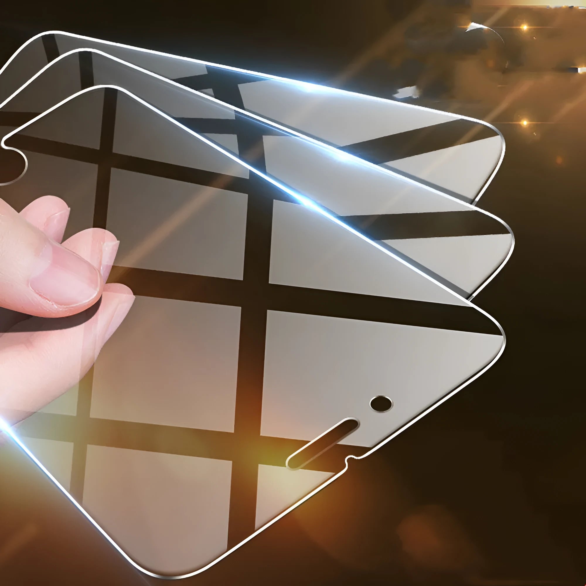 Tempered glass screen protector for iPhone with anti-fingerprint surface