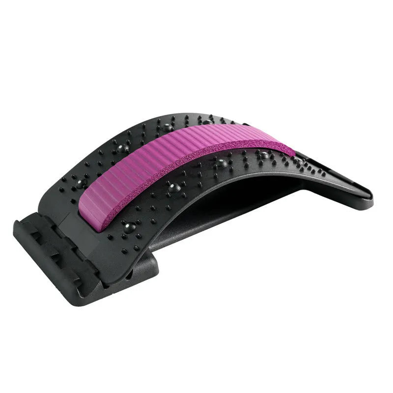 Adjustable back stretcher massager in rectangular trapezoid shape with multiple colour options
