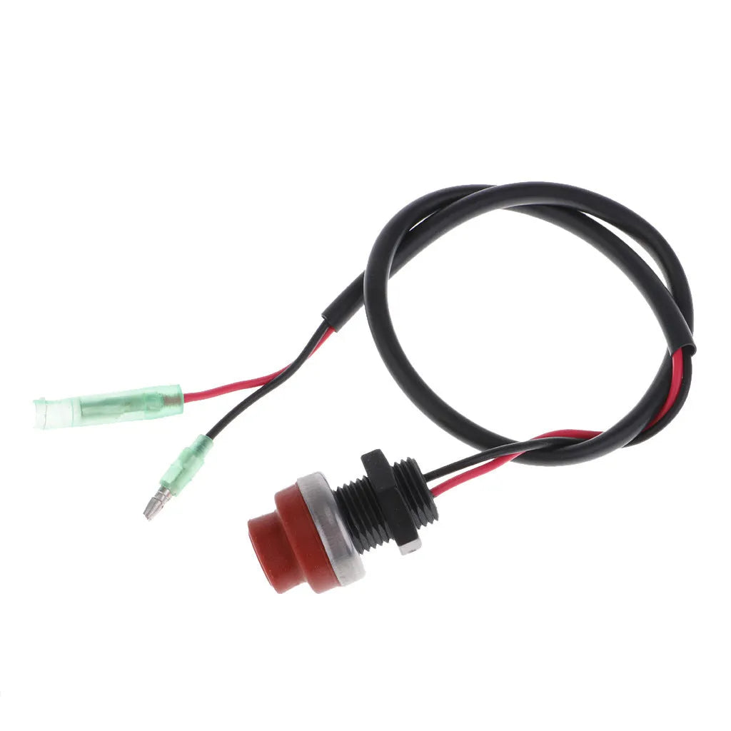 YAMAHA branded motorboat engine kill switch with coiled safety rope lanyard