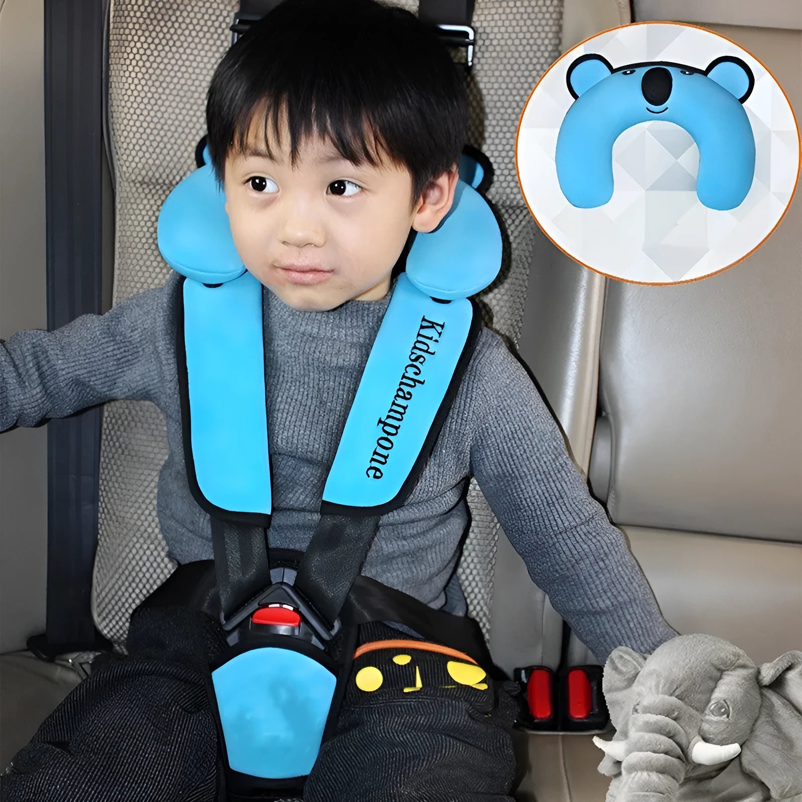 Portable child car seat belt retainer safety seat for 12-36kg children