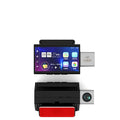 Black 4G tachograph front and rear car recorder system with dual cameras
