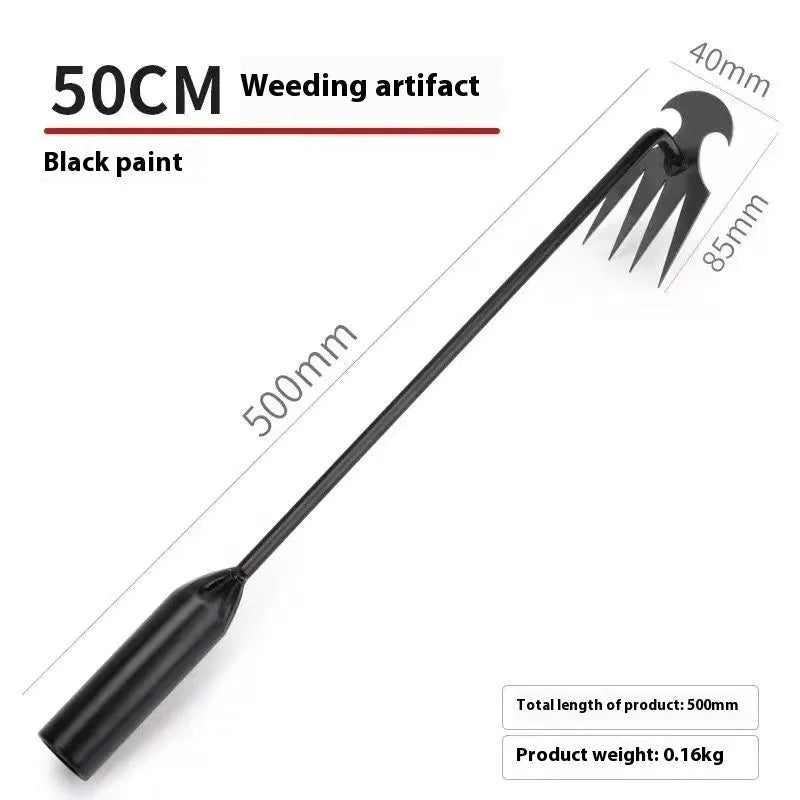 Black manganese steel outdoor weeding tool weed remover 40cm length on soil