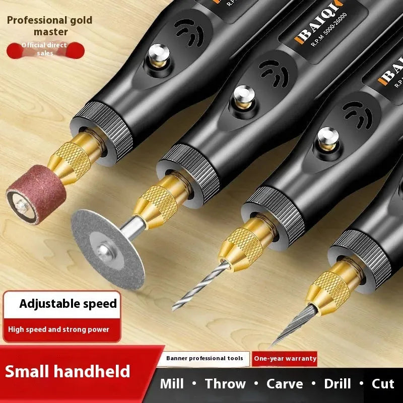 Handheld right angle grinder for weld seam grinding with 12W motor