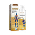 60ml bottle of Joint Care Spray with a spray pump, labelled with key ingredients menthol, coconut oil, and bee venom.
