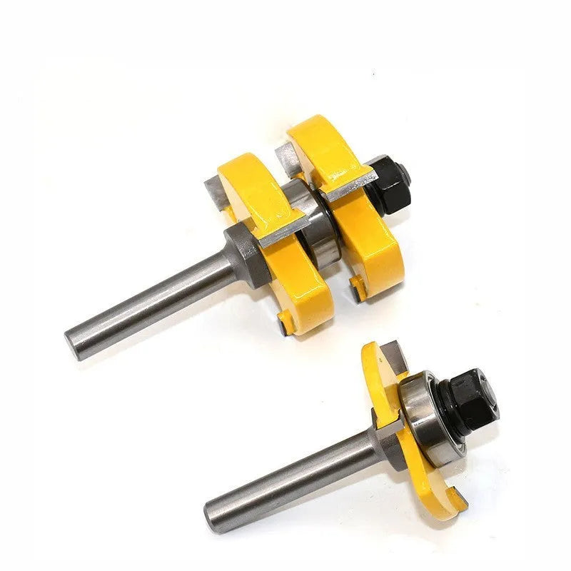 T-slot milling cutter with three-tooth carbide cutting edge for T-shaped tenon joints, 8mm straight shank