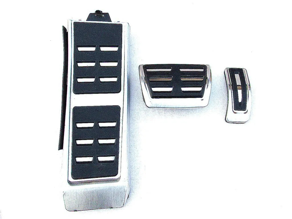 Stainless steel brake accelerator pedal for Porsche Macan measuring 38x12x16cm