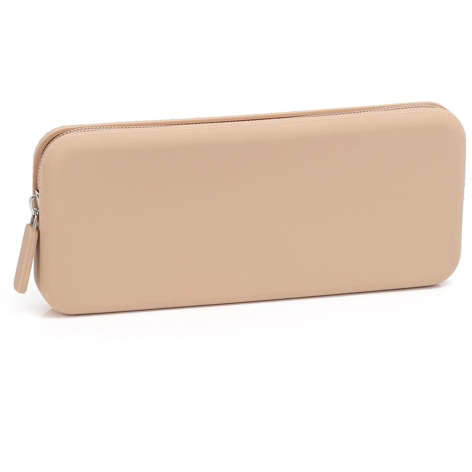 Silicone dustproof makeup brush storage bag in assorted colours showing compact size