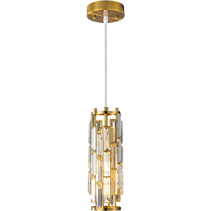 Industrial style LED single head droplight in black, chrome, or gold finish for bedside or restaurant lighting