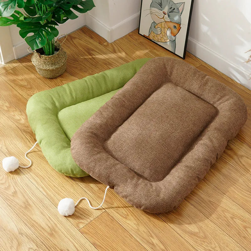 Brown elevated Thai-style dog bed measuring 40x60cm for medium-sized dogs