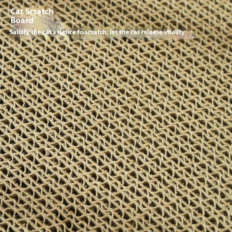 Corrugated paper cat scratch board nest with oil painting style European decoration in Valley colour option