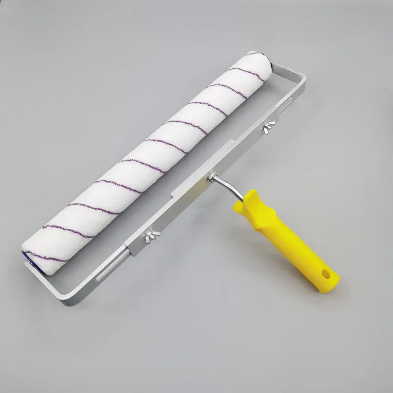 18-inch paint roller set with three brush head types on a lengthened handle for wall painting