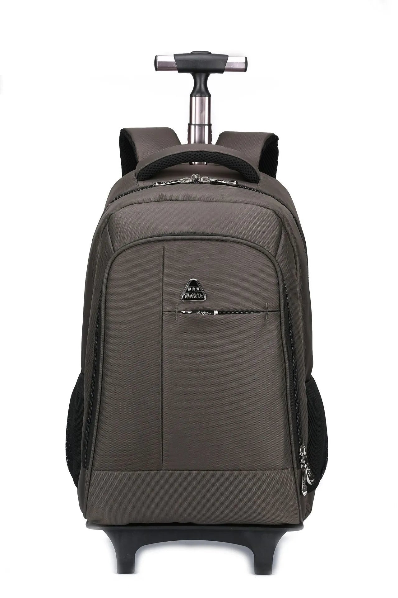 Detachable shoulder trolley backpack 19 inch nylon in red, attached to a luggage handle for travel