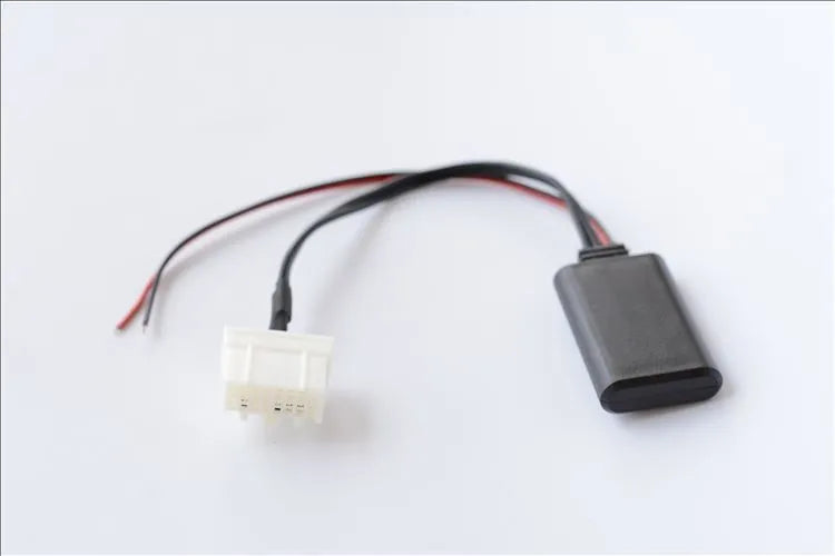 Black JieRui Bluetooth 5.0 audio adapter cable for Mazda 3, Mazda 6, and other compatible 2006+ models.