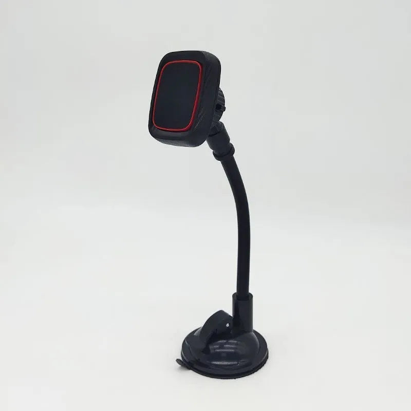 Hose black car phone holder mounted on vehicle air vent with long brush windshield navigation design
