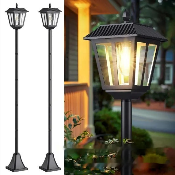 Solar garden lamp hexagonal plastic outdoor lawn lamp landscape lighting 82CM