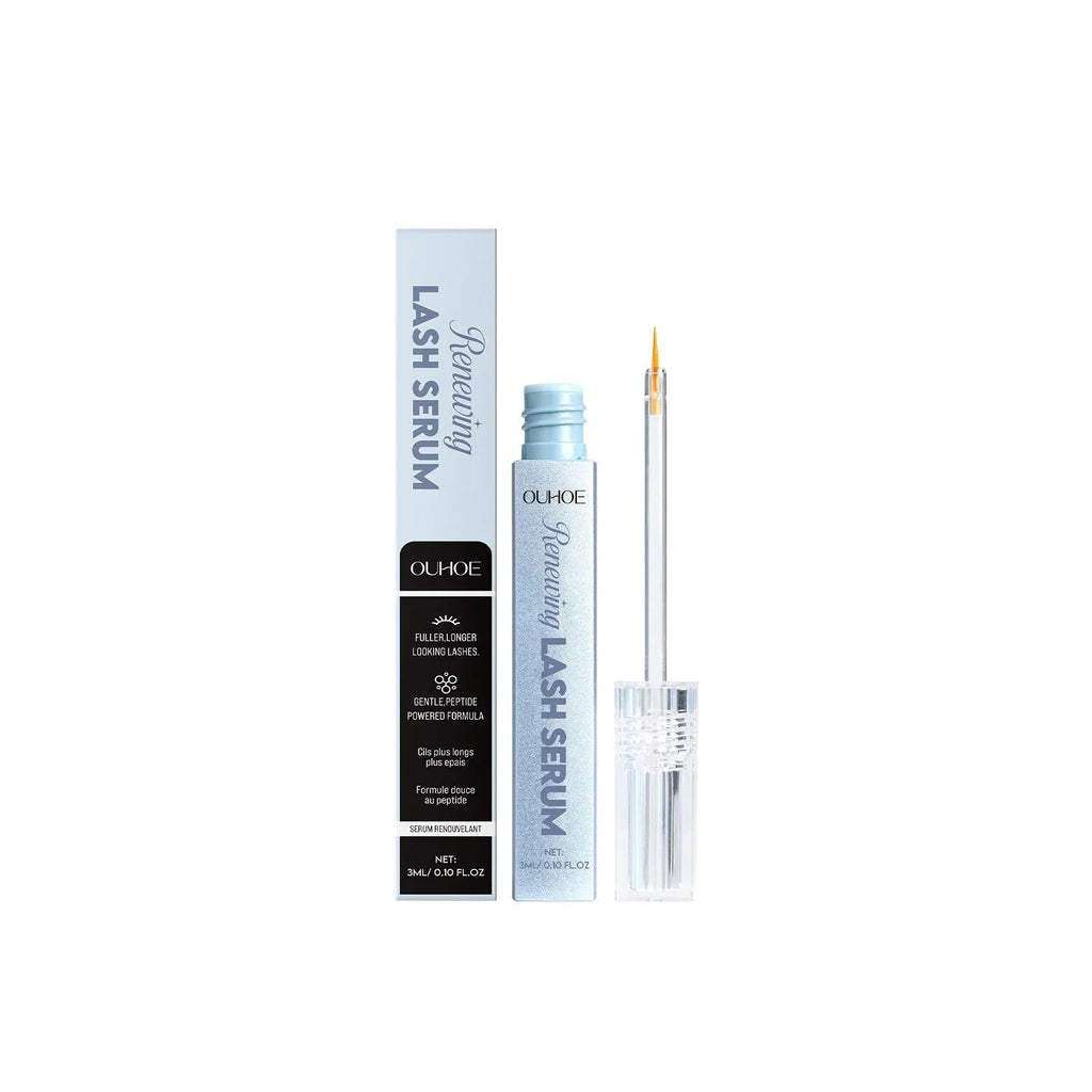 3ml bottle of nourishing eyelash growth serum with applicator.