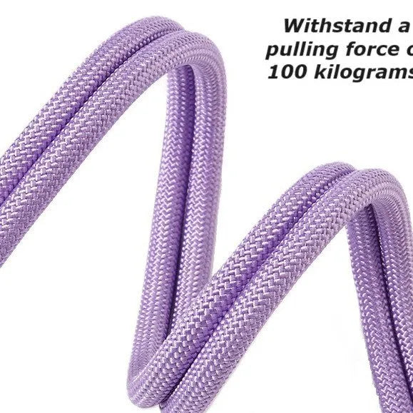 Dog traction leash with foam handle showing 140cm nylon rope in available colours