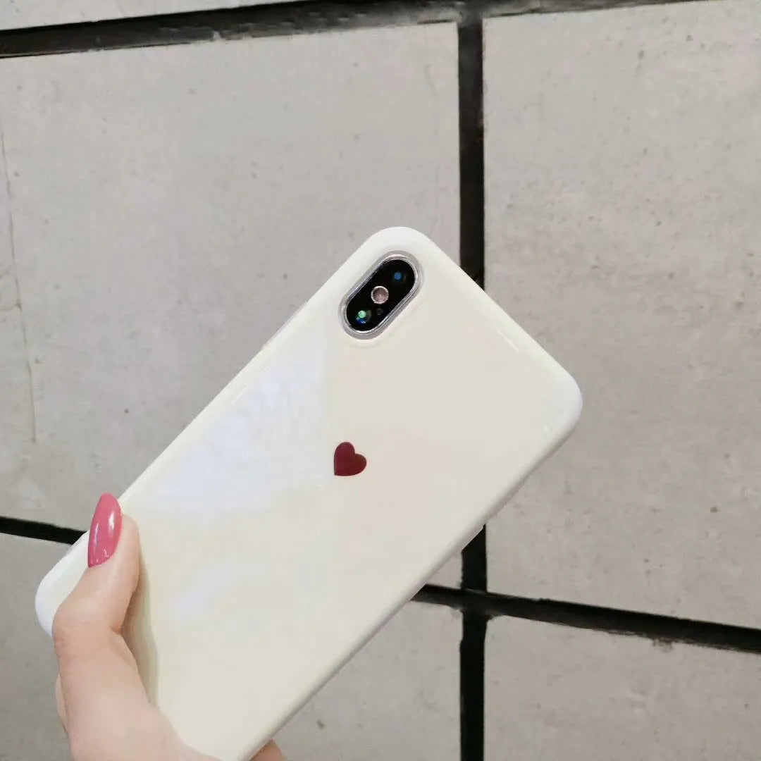 Clear blue light filtering iPhone back cover case shown in blue/white and white colour variants