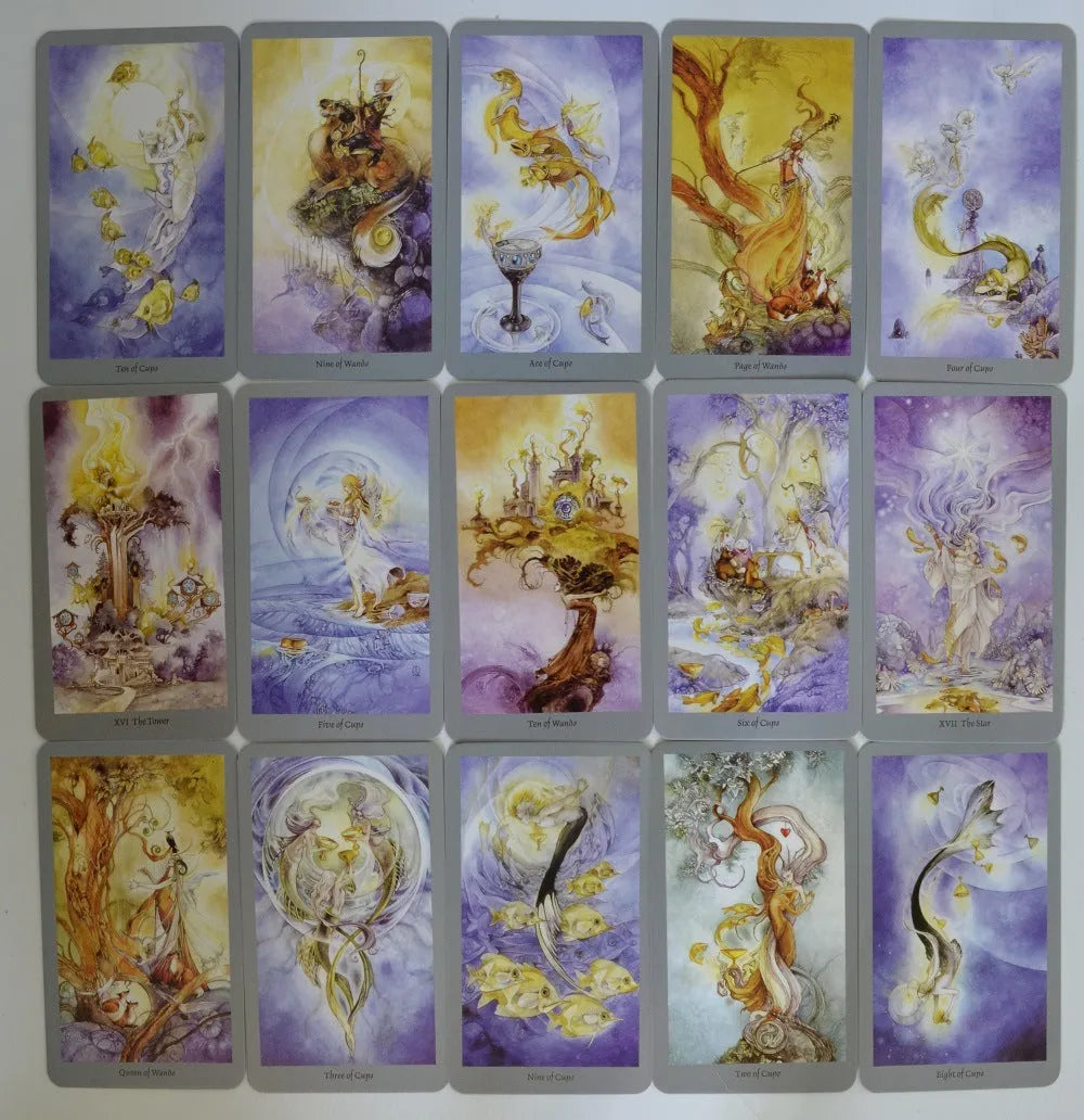 Tarot cards on a 49x49cm high-grade flannel tablecloth with a mysterious atmosphere and non-slip surface