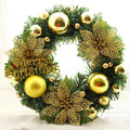 30cm multicolour plastic Christmas wreath decoration for doors and walls