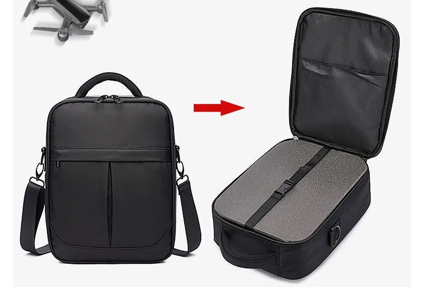 Black Oxford fabric men's messenger bag showing shoulder strap and 24x11x31cm dimensions