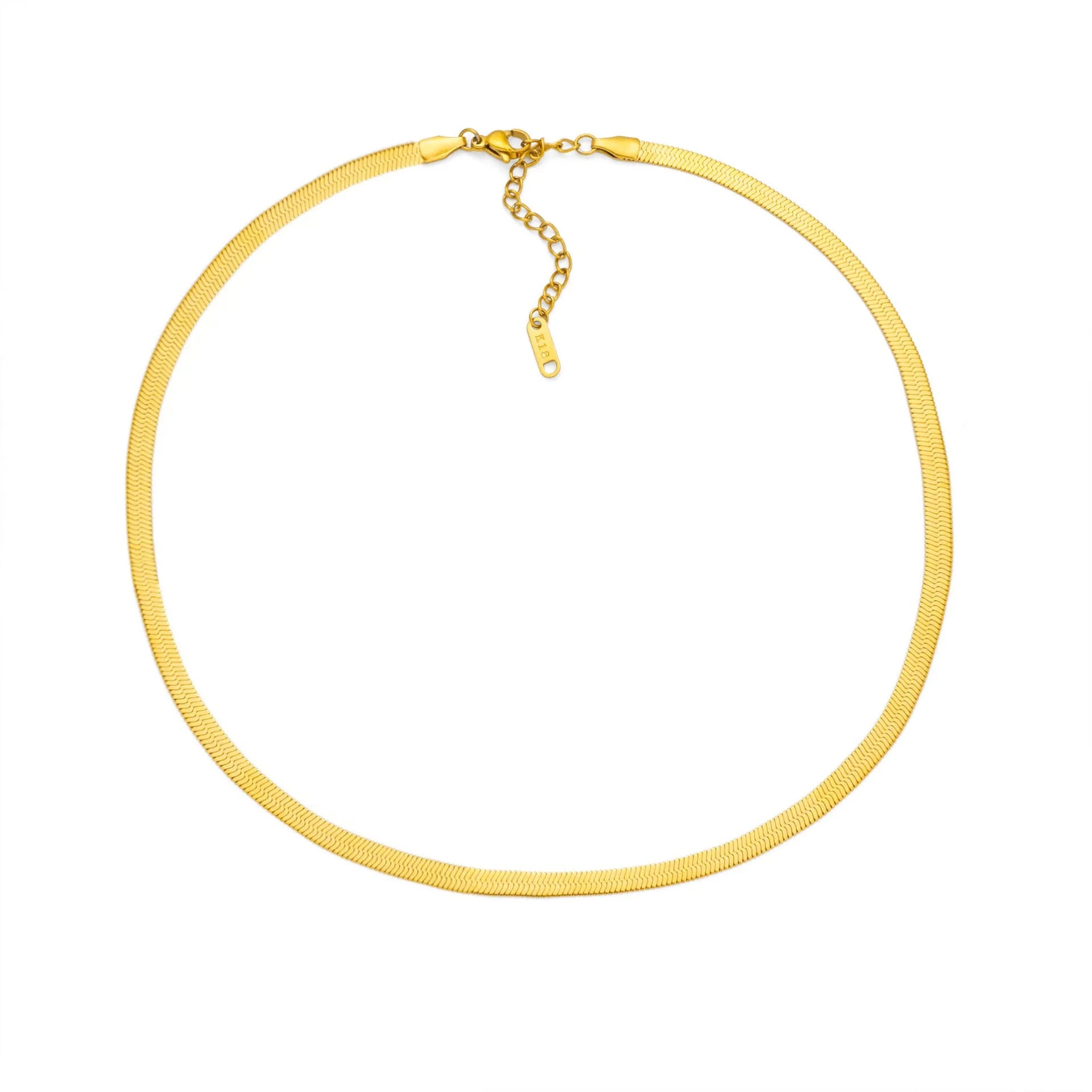 Gold and silver titanium steel necklaces with letter, number, and heart charms on a 40.5cm chain.