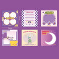 Time Series Korean rectangle note pad with 90 sheets, showing cover design options