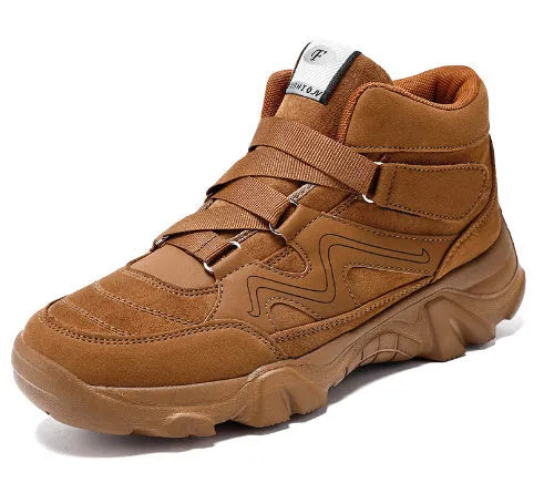 Men's black and blue leather casual shoes on a white background.