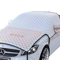 Thickened aluminium foil car windshield snow cover with anti-skis and door holders for general vehicles