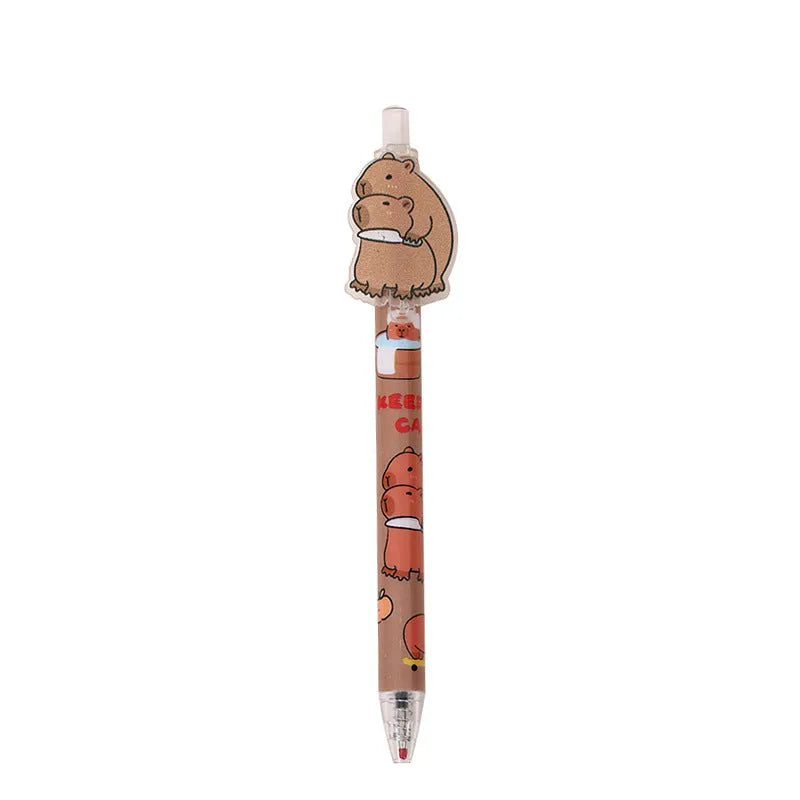 Box of 48 Cartoon Bear themed gel pens with black ink and plastic shells.