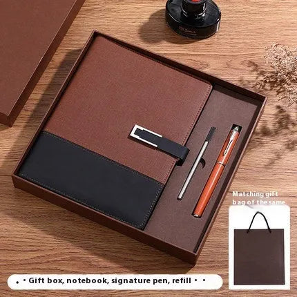 A5 notebook with pu leather cover in multiple colour options including brown, black, green, blue, and red.