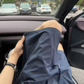 Men's quick-drying polyester sports shorts in creamy-white, straight leg cut with elastic waist.