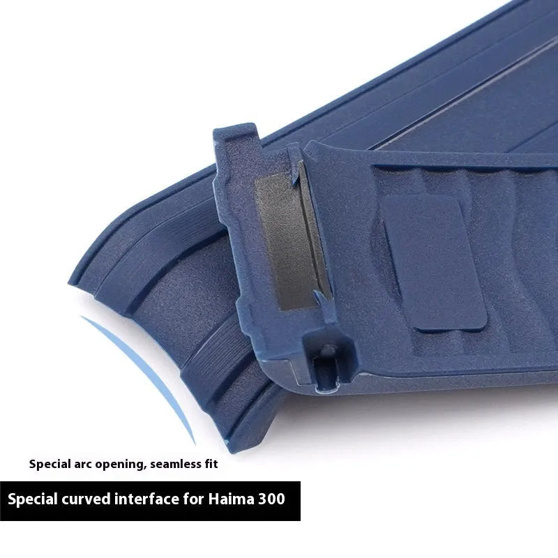 20mm Apple Watch replacement strap in multiple colours with silver buckle, shown fitting a watch.