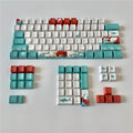 Coral Sea coloured PBT keycaps with five-sided sublimation printing for Xiao Yan mechanical keyboards