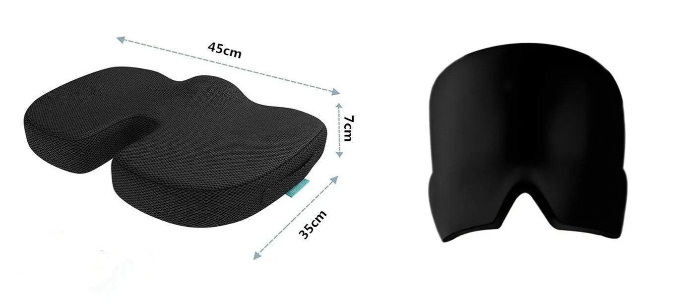 Black ice gel headache relief eye mask shown on a white background.