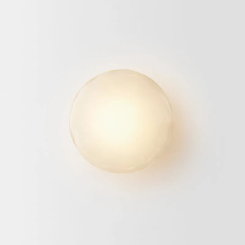 Glass art wall lamp with iron construction in transparent, smoke grey, and frosted shade options
