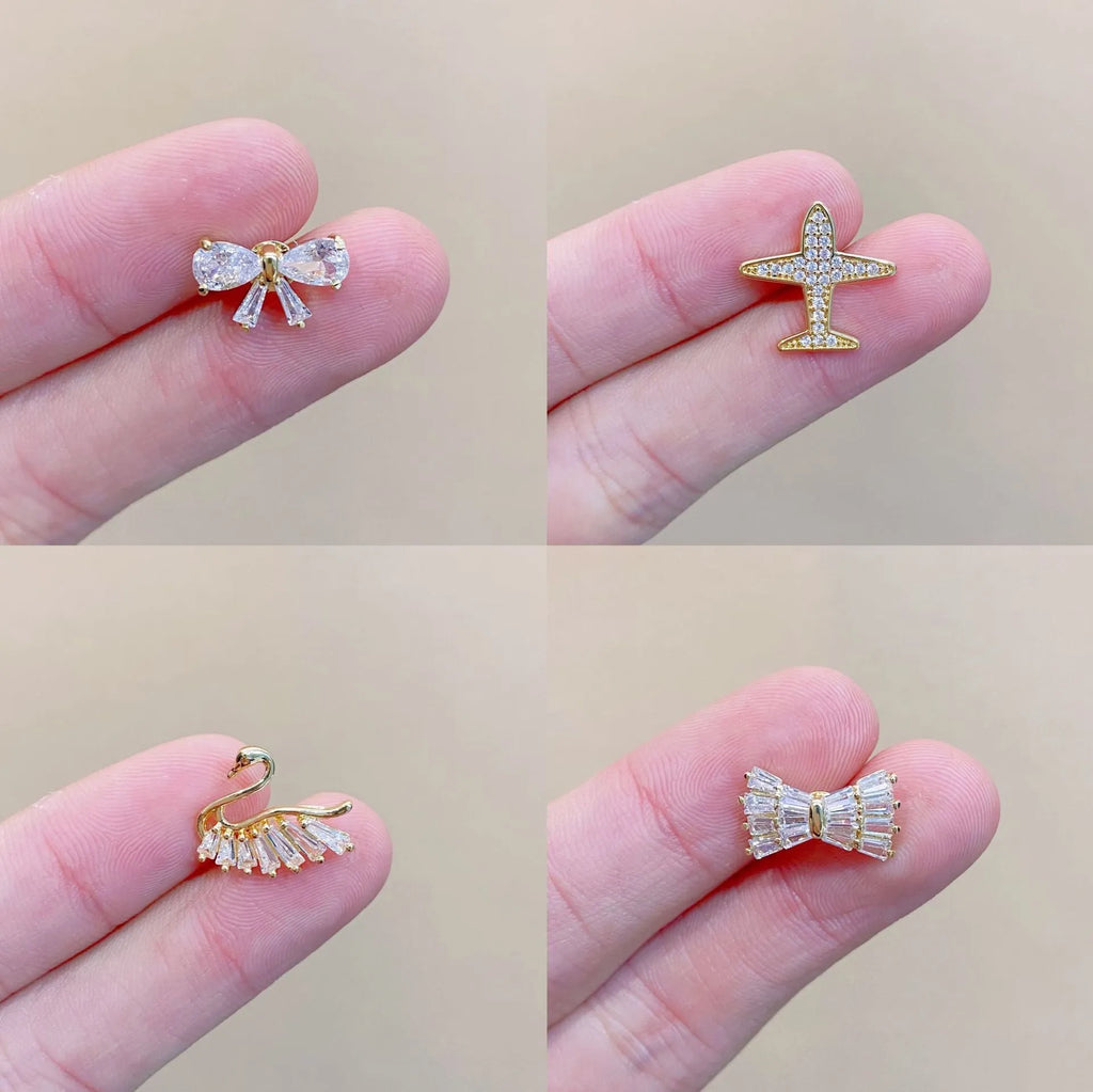 Japanese geometric clothing brooch in electroplated copper with six colour options for women