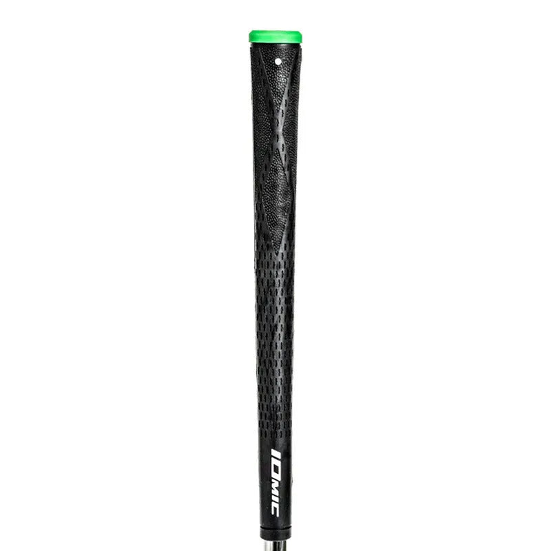 Close-up of a TPE golf club grip showing cross-hatch texture, displayed in red colour option.