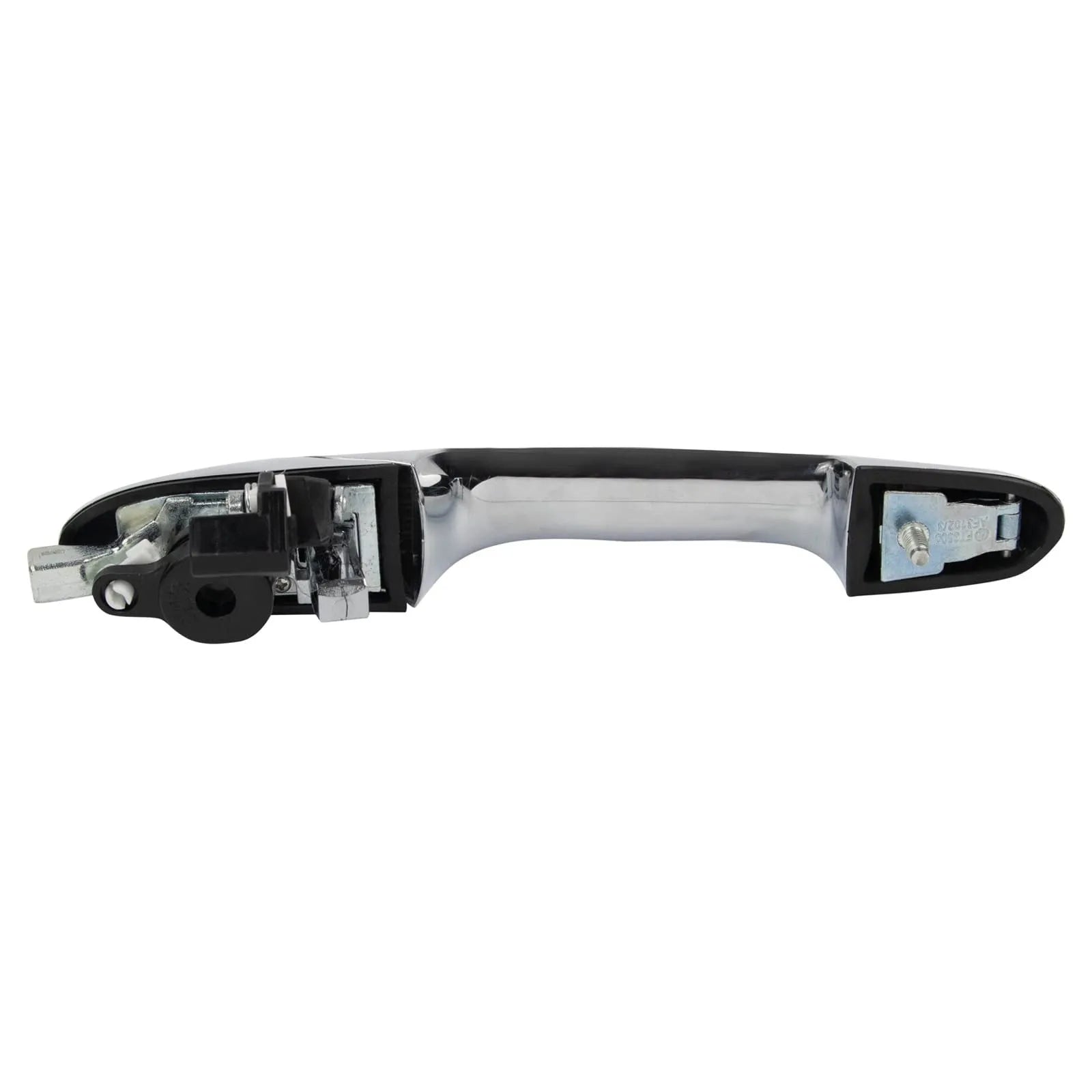 Black plastic Fiat 500 car door handle replacement part measuring 16.2 cm long