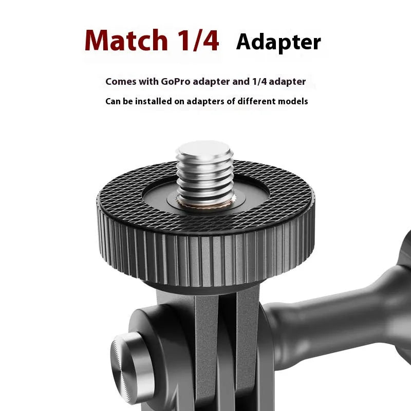 Sports camera bicycle clamp mount with TPU cushion for handlebars 22-35mm and reflector 8-16mm including triangular adapter