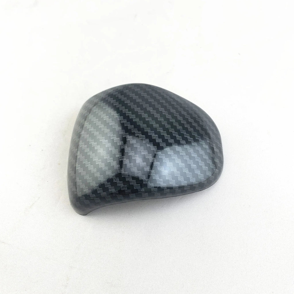 Black carbon fibre pattern gear shift cover for car interior installation