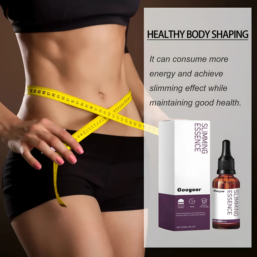 30ml bottle of body shaping drops for thigh, arm, and belly contouring
