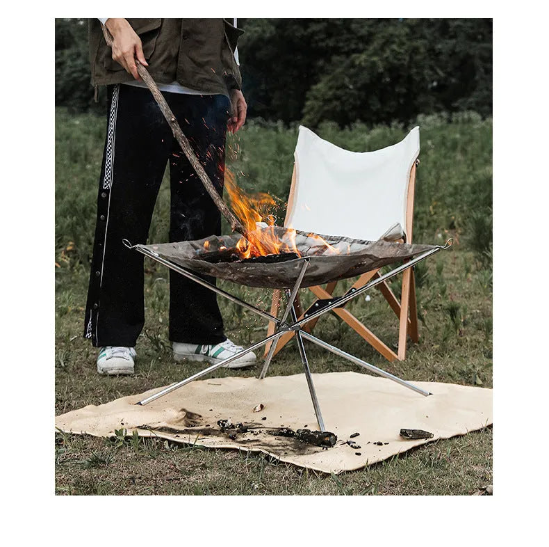 Silver stainless steel barbecue grill with matching net in medium and large size options
