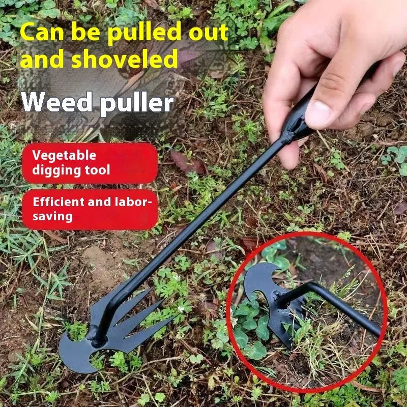 Black manganese steel outdoor weeding tool weed remover 40cm length on soil