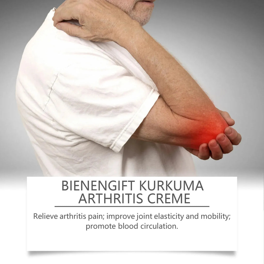 Turmeric joint soothing cream tube with bee venom and ginger extract ingredients