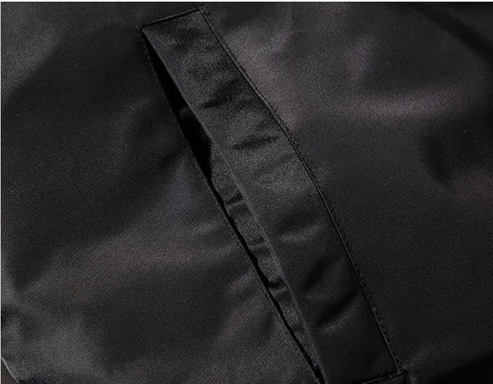 Solid pilot jacket men military flight baseball style, long sleeve ribbed hem, green or black, sizes M to XXXL
