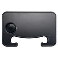 Black foldable car steering wheel tray with laptop and cup holder on a 42x28cm ABS surface