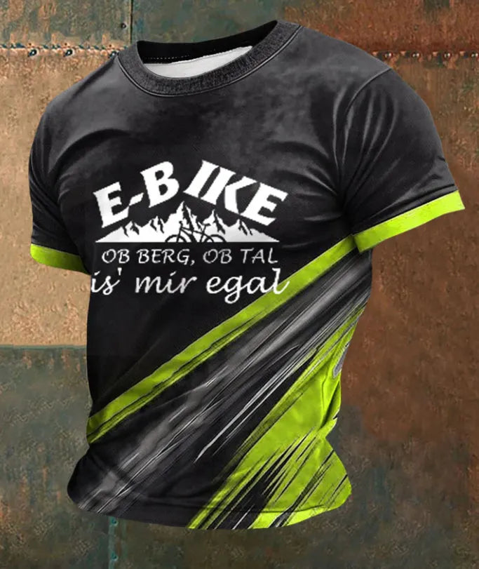 3D digital printed casual men's polyester T-shirt in loose sporty fit