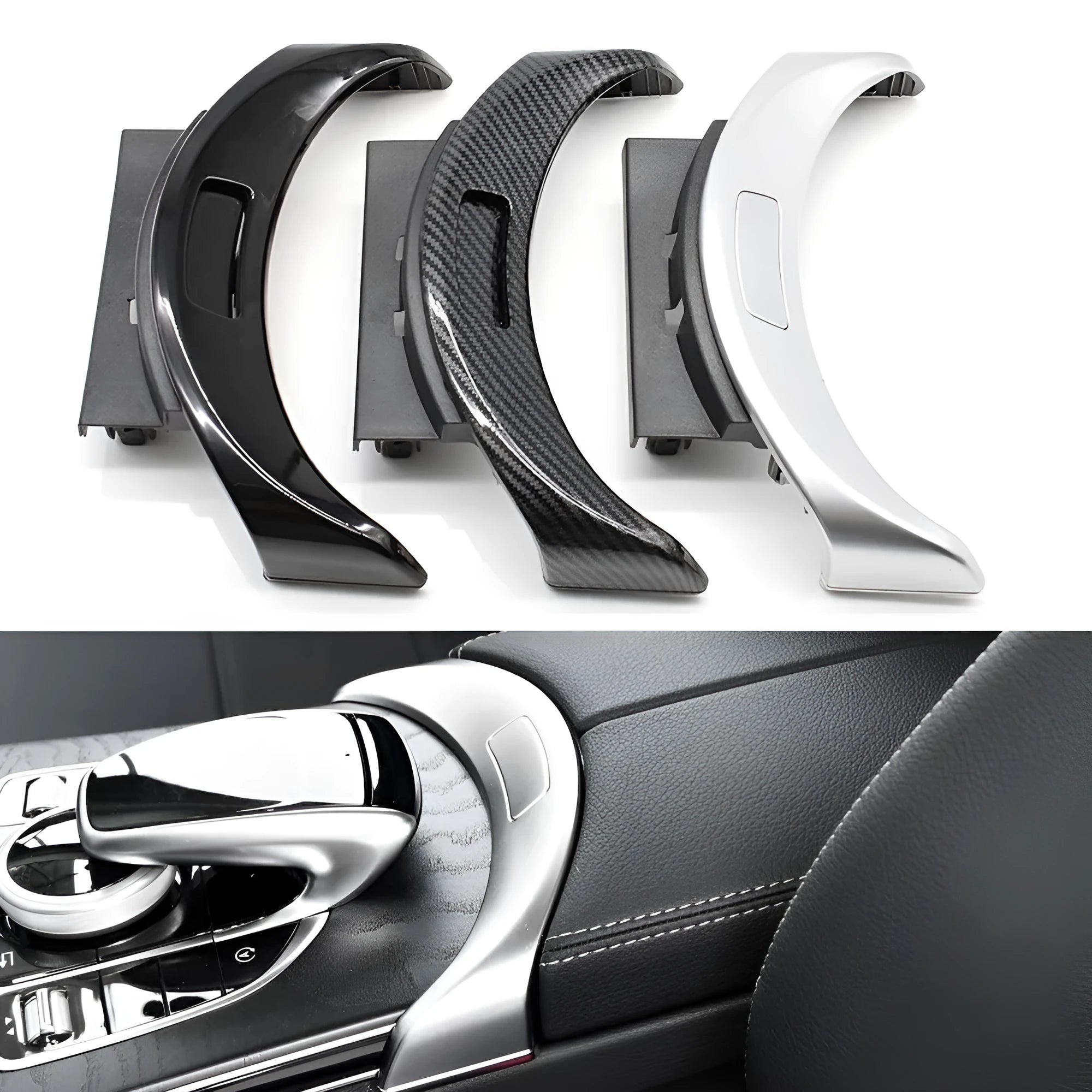Electroplated metal dashboard panel for Mercedes C/GLC Class vehicles